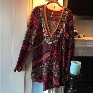 FREE PEOPLE Tribal Boho Sweater!